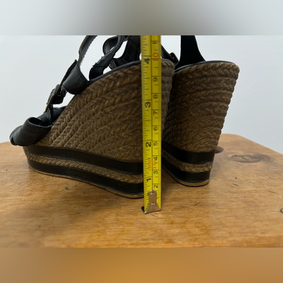 Browns Shoes Espadrilles Mary Jane Wedges - Picture 6 of 7